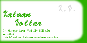 kalman vollar business card