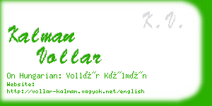 kalman vollar business card
